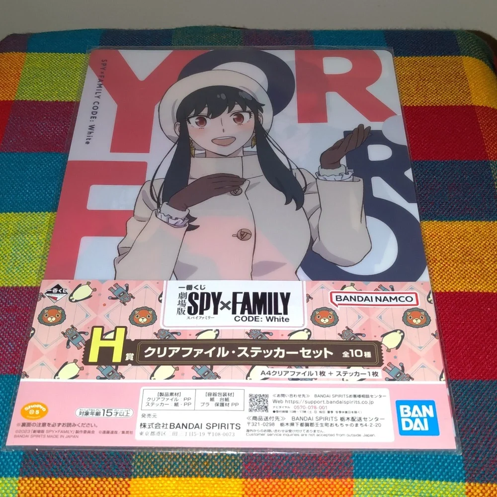 Bandai Namco SPYxFAMILY CODE:WHITE Clear File Sticker Set JAPAN